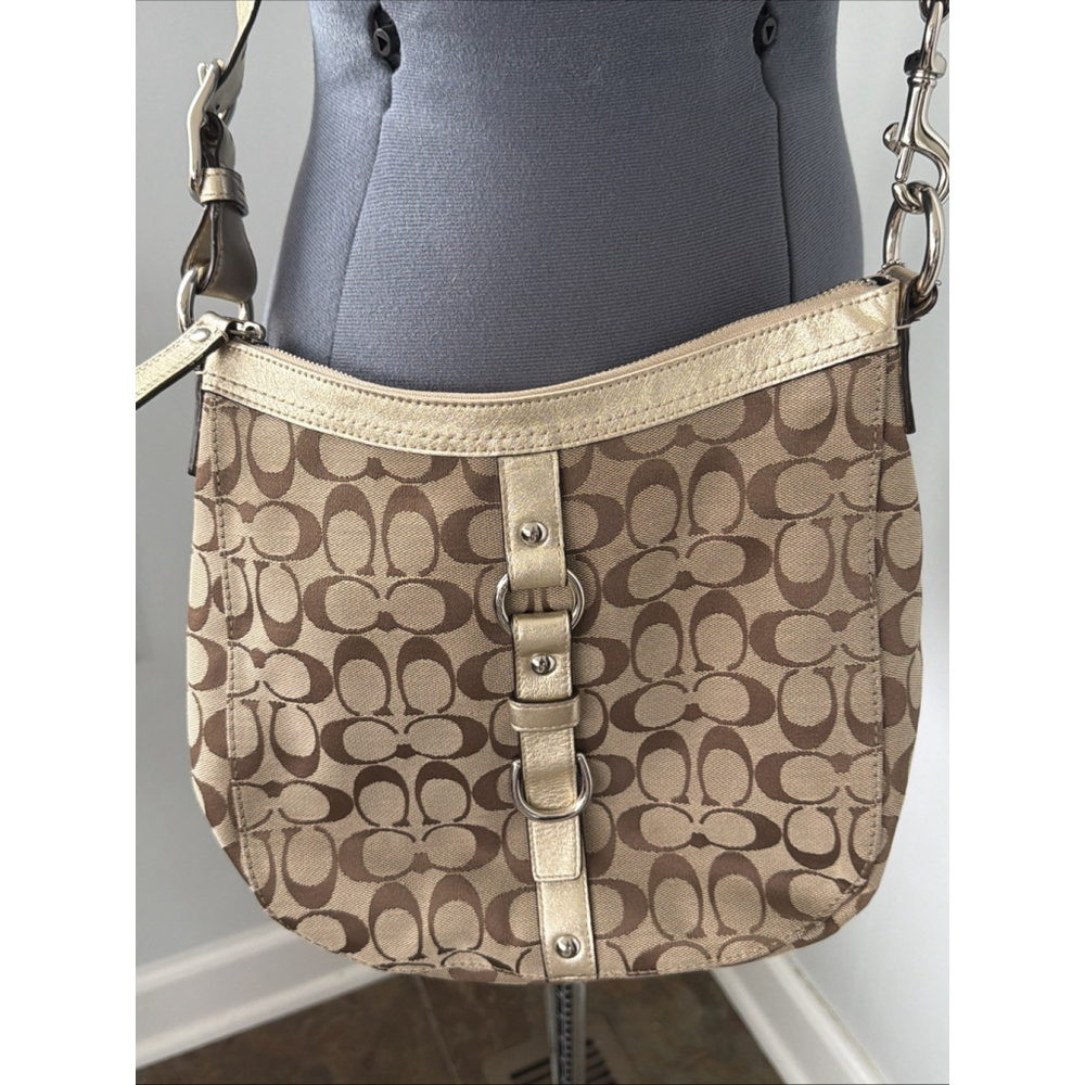 COACH Chelsea Hobo 32 Shoulder Bag Purse Pink /Silver Pebbled Leather 2 Way